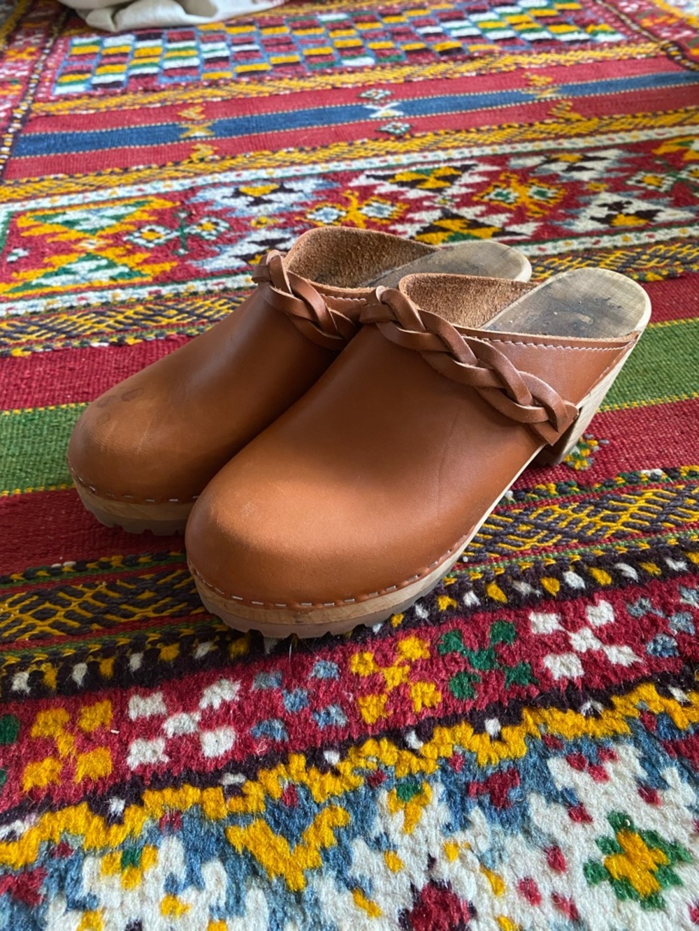 MIA Braided Strap Leather Clogs